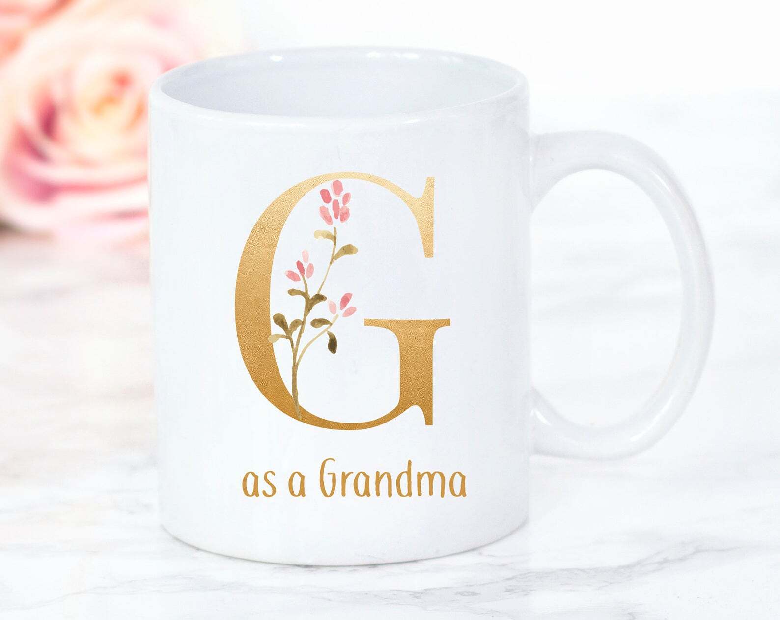 Personalized Gift Mug Alphabet Initial Mug Special Gift Customizable Custom