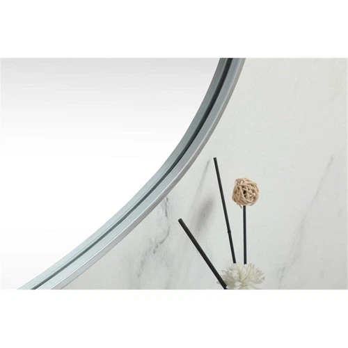 Elegant Decor Brynn 30x48" Oval Modern Metal Wall-Mounted Mirror in Silver - Picture 8 of 11