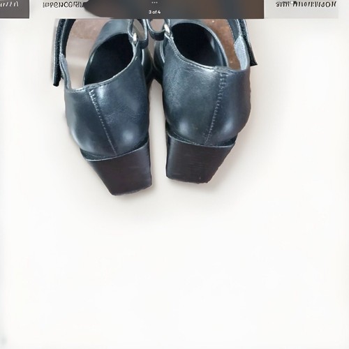 GORGEOUS Vintage Connie shoes black leather heels Chunky Mary Jane Brazil 9 M - Picture 3 of 3