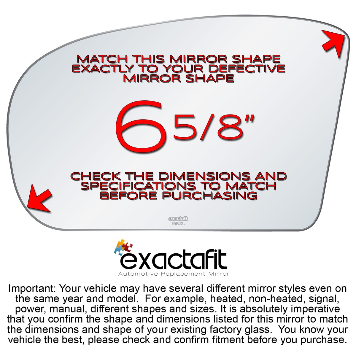 Driver Side Mirror Glass Replacement For Mercedes C-Class W203 & E-Class W211