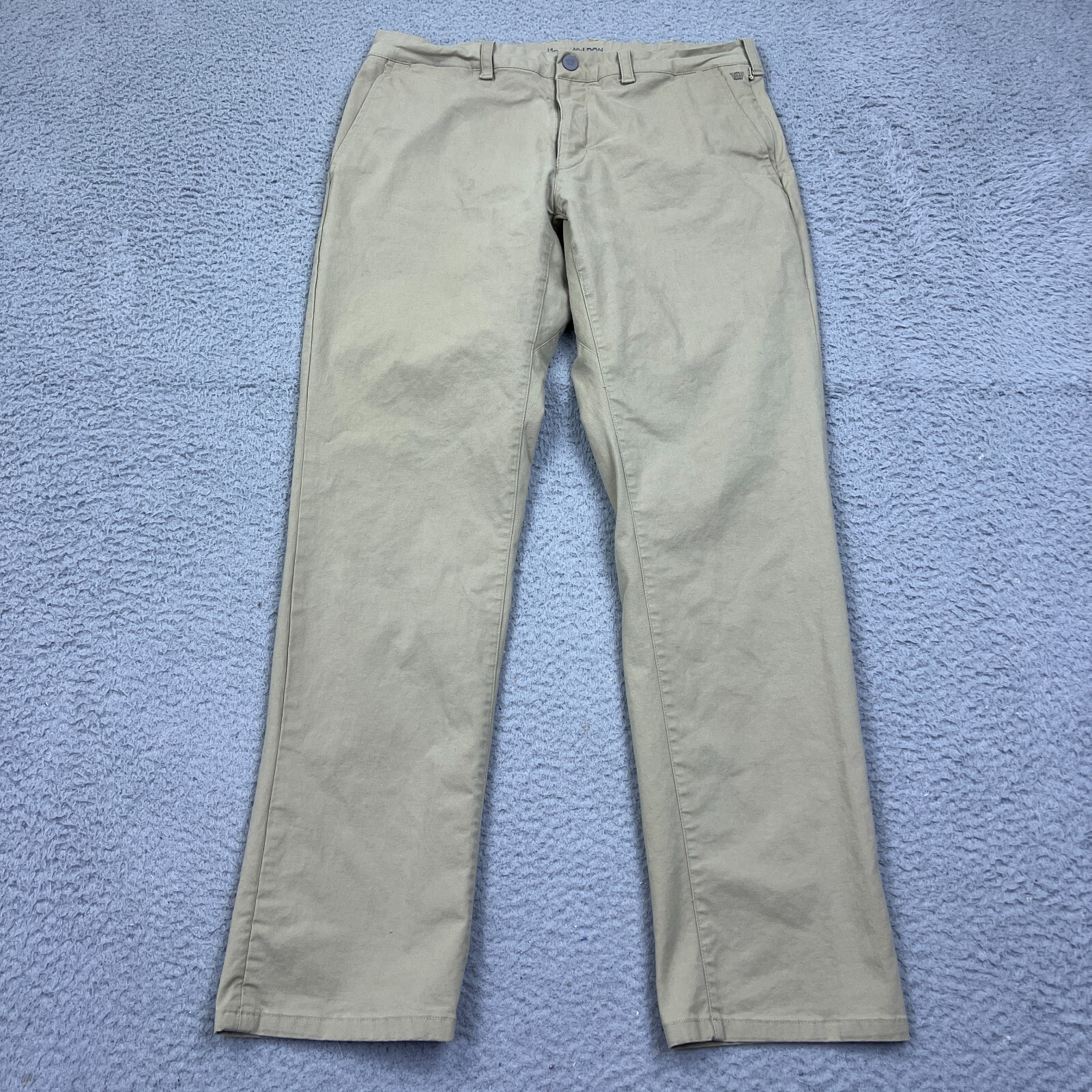 Mack Weldon Maverick Tech Chino Sandstorm Beige 32x30 Stretch Pants Trousers