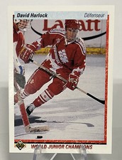 1990-91 Upper Deck French #470 David Harlock RC Rookie Team Canada 🇨🇦 🏒🔥