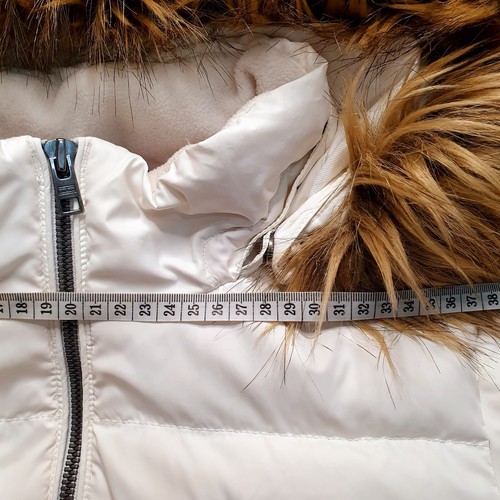 Tommy Hilfiger Damen Daunenjacke Anorak Gr. S Weiß Steppjacke Gefüttert Webpelz - Bild 11 von 17