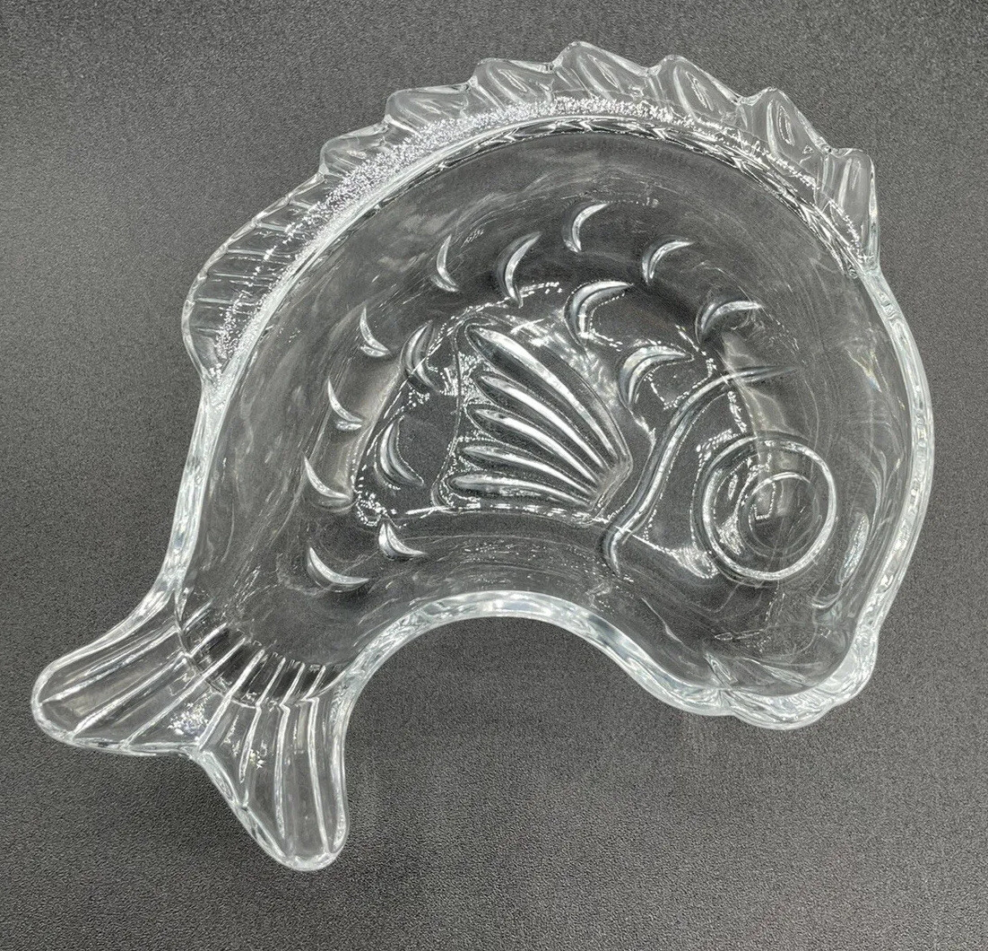 Studio Nova Mikasa Glass Leaping Fish Candy Nuts Bowl Trinket Dish