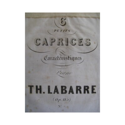 Labarre Theodore 3 Kleine Launen Piano XIX