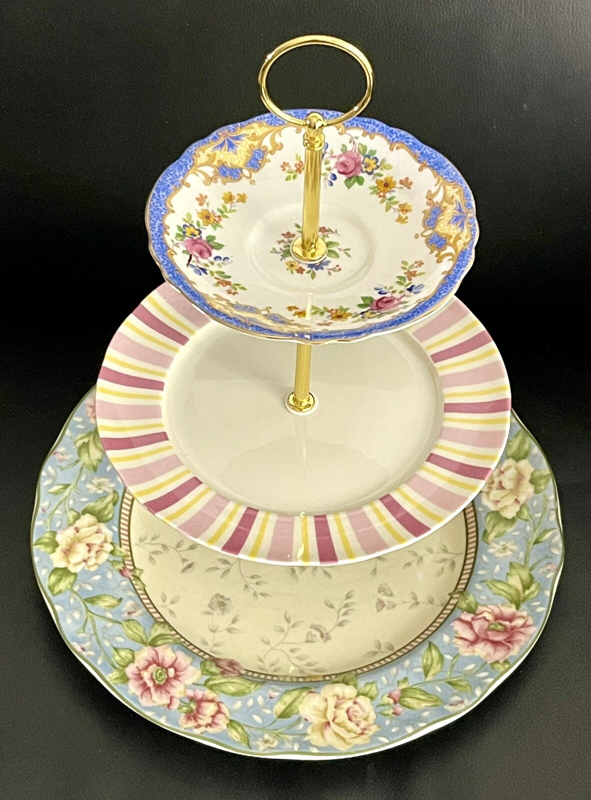 Mismatched Large 3tiered Cake Stand, Sango, Wheel & Barrow