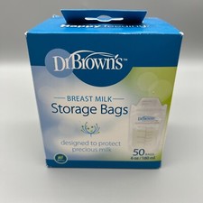 NEW Dr. Browns Breast Milk Storage Bags 50 Bags 6 oz/ 180 ml Factory Sealed