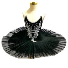 Black Ballet Tutu Skirt for Children Swan Lake BellyDance Stage PerformanceDress