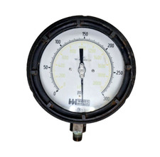 WEISS PSI GAUGE 0-300PSI 0-2000KPA 4" FACE 1/4" NPT 5-7/8" OD