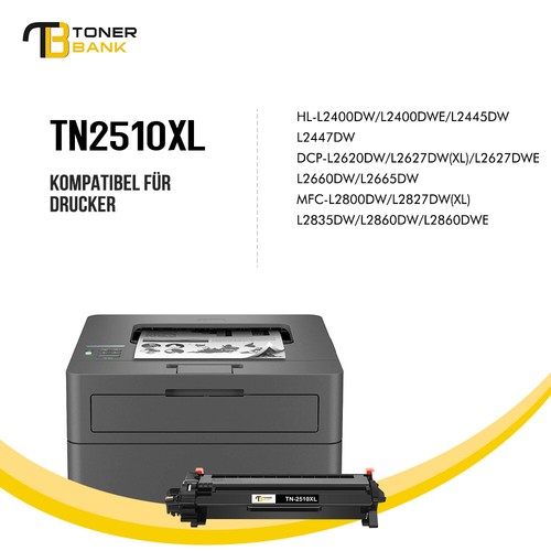 4x toner TN-2510XL kompatybilny z Brother MFC-L2800DW MFC-L2835DW MFC-L2860DW - Zdjęcie 3 z 9