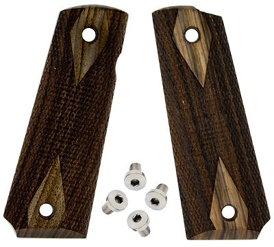 1911 Classic Wood Grips OFFICER size + stainless steel grip screws,1911 grips
