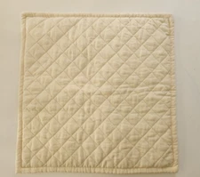 NEW ANN GISH Linen Diamond Euro Size Pillow Sham Quilted Off-White