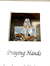 About Face Designs 123544 PRAYING HANDS 5x6.5x2" Pewter Finish Wall Hanging 2004