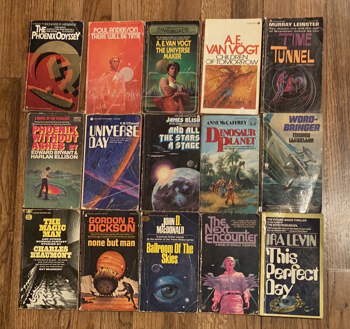 Lot of 15 1960’s-70’s Sci-Fi Books Various Authors Pyramid Avon Ace Fawcett - Main Image