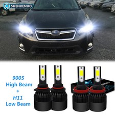 For Subaru Crosstrek 2016 2017 4X Front LED Headlights High Low Beam Bulbs 6000K