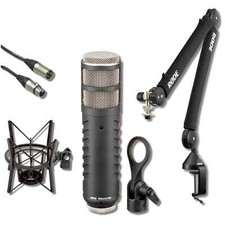 Rode Procaster Cardioid Dynamic Broadcast Microphone with PSA1 , PSM1, and XLR