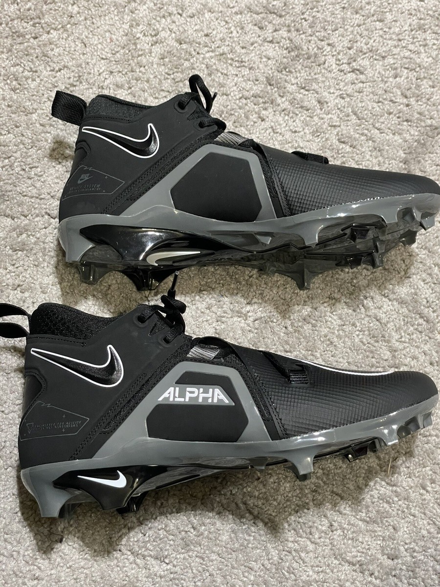 Nike Men 10.5 Alpha Menace Pro 3 Shadow Black Football Cleats CT6649-010 NEW Nike Alpha Menace Pro 3 Shadow Black Football Cleats CT6649  main image 4