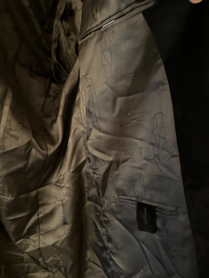 Chaqueta Blazer Murano Para Hombre Terciopelo Negro Talla 42R Foto 4 de 4