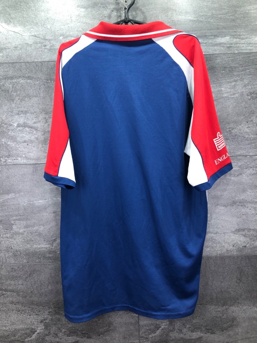 Maillot Vintage Angleterre Cricket Admiral Vodafone – Années 2000, Taille L, Bleu