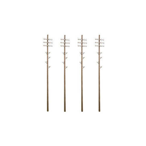 Peco LK747 O Gauge Telegraph Poles (Pack 4)