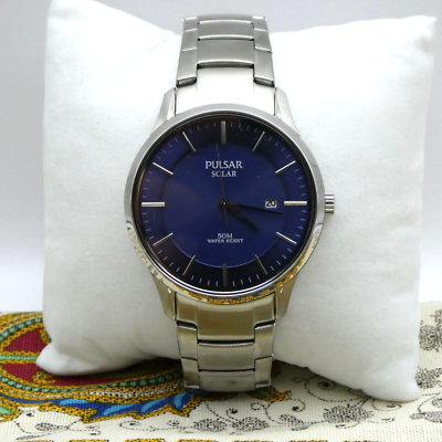 Montre Pulsar by Seiko Solar Power AS32-X014 en acier inoxydable