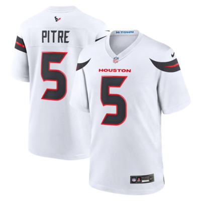 Men's #5 Jalen Pitre White Game Jersey - Fully Stitched
