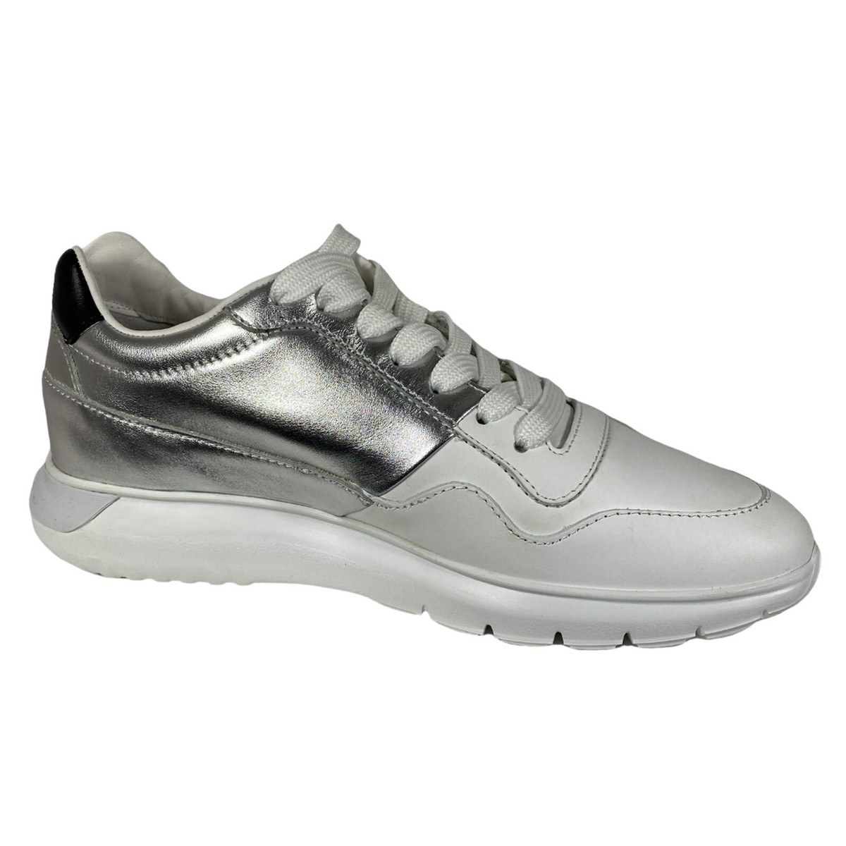 E70 sneakers donna HOGAN H371 INTERCTIVE3 silver shoes women