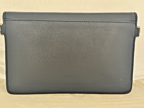Gianni Conti Navy Black Crossbody/Wristlet Leather Purse Clutch Slim NWOT - Picture 9 of 11