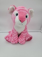Aurora Destination Nation 11" Pink Tiger Wild Kitty Cat Plush Sparkly Blue Eyes