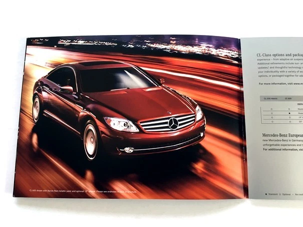 2010 Mercedes Benz CL550 CL600 Coupe 14-page Original Car Brochure Catalog - Image 4 of 4