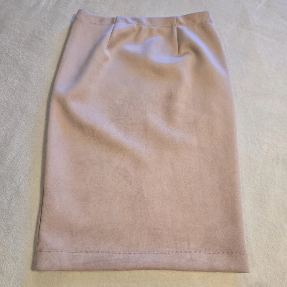 Philosophy Pink Barbiecore Faux Leather Suede Midi Pencil Skirt Size Medium - Image 2 of 4
