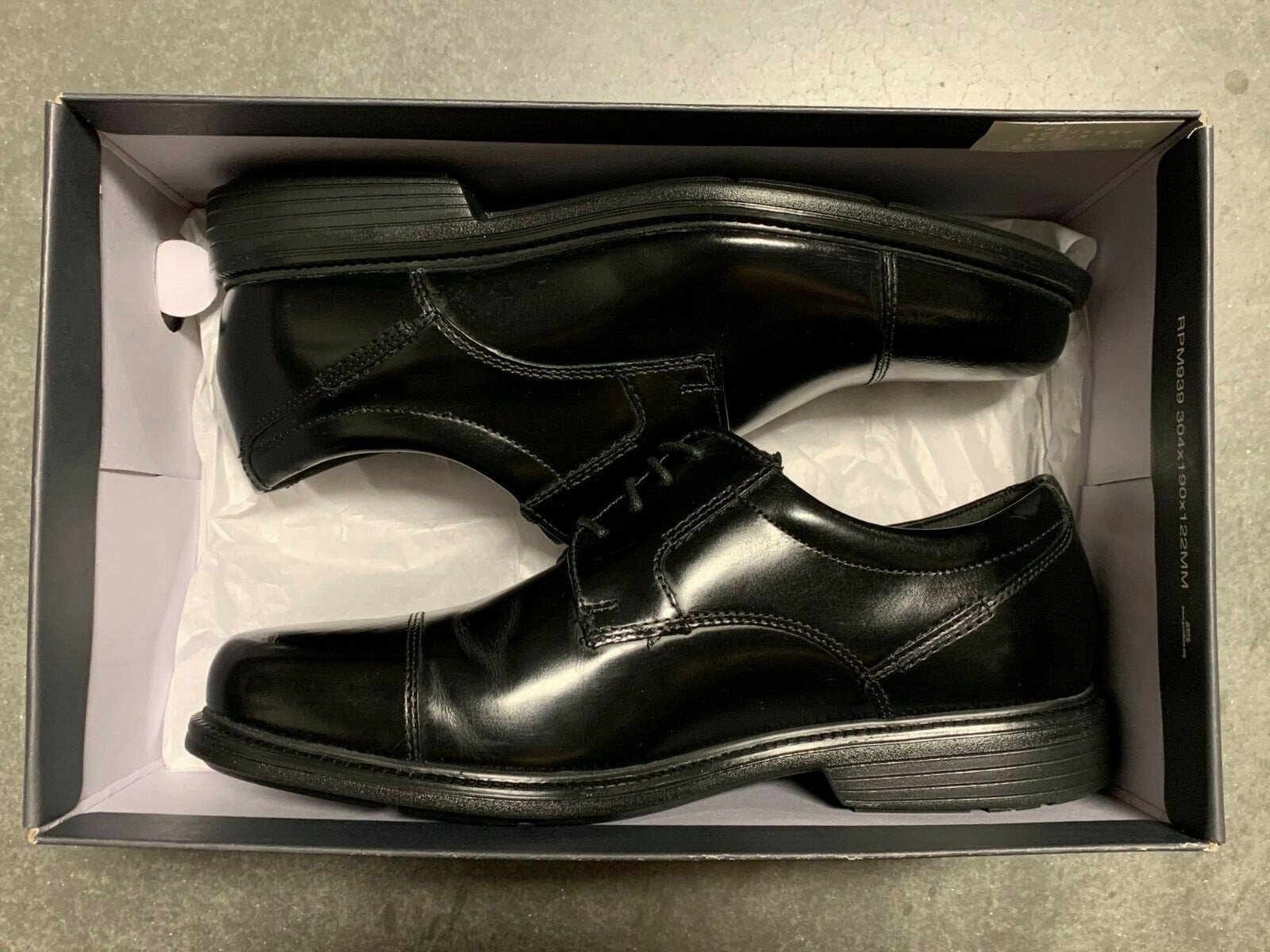 rockport men's dress shoes black