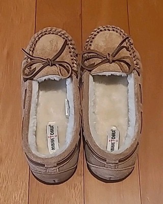 MINNETONKA Kid's BRITTA TRAPPER MOCCASINS Faux Fur Cinnamon Size 3 - New In Box