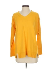 H By Halston Women Yellow 3/4 Sleeve Top XXS