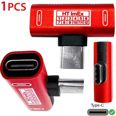 Rot USB C Splitter zu Dual Typ C Adapter für Xiaomi Pad 5 Pro USB C 3.2 Gen1