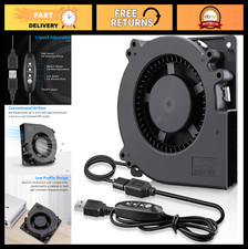 Quiet 120mm USB Blower Fan - 3 Speed Control, DC Brushless Cooling for DVR, Xbox