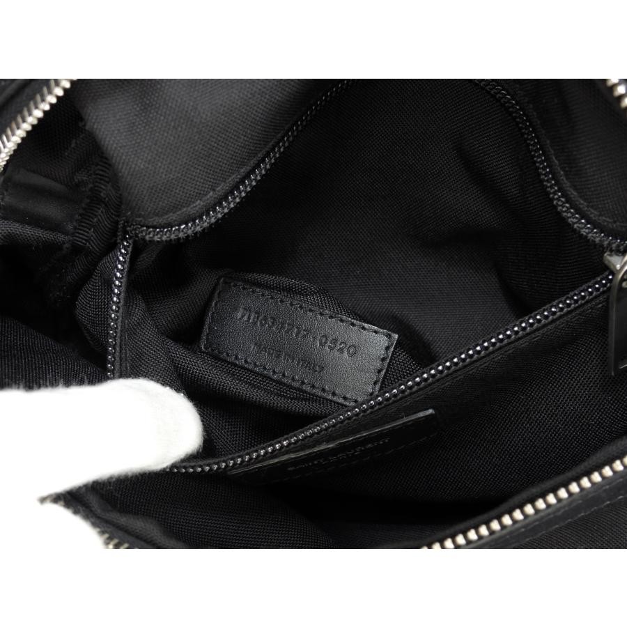 Saint Laurent Body Bag City Nylon Pelle Nero Marsupio in Vita BumBag con Borsa Portaoggetti