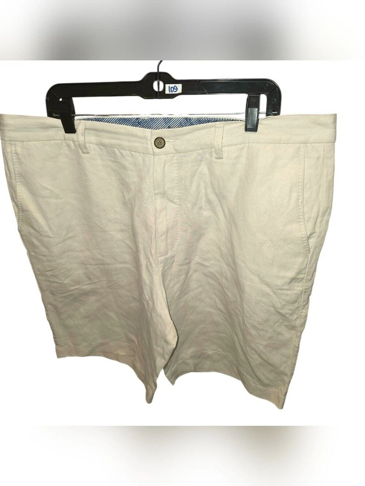 TOMMY BAHAMA Sz 38 Silk & Linen Blend Casual Golf Side Pockets Logo Beach Shorts