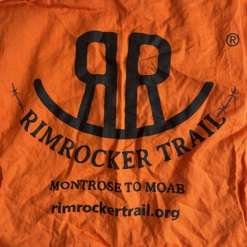 Bandana Rimrocker Trail arancione cotone Montrose a Moab 4x4 souvenir fuoristrada - Foto 5 di 5