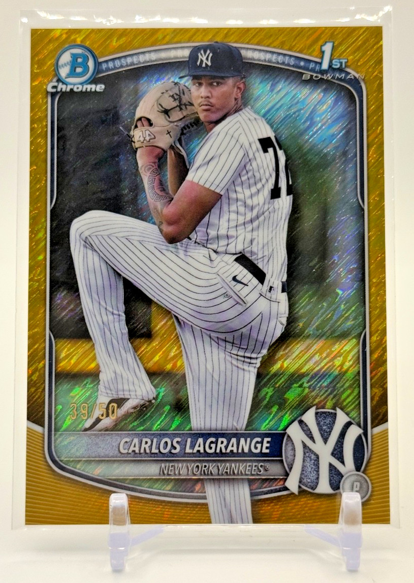 2025 Bowman 1st Chrome GOLD SHIMMER REFRACTOR/50  Carlos LaGrange Yankees