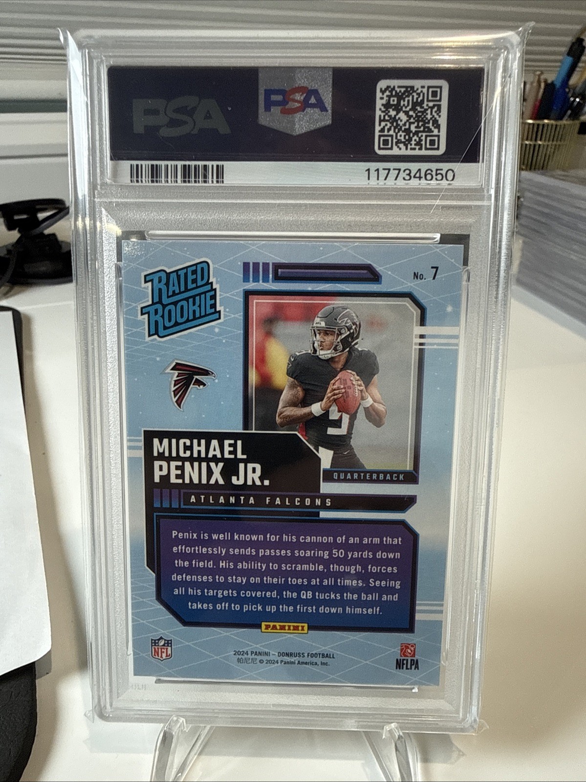 2024 Donruss Michael Penix Jr. RC PSA 10 Retro Rated Rookie 🔥🔥🔥💵💵 view 2