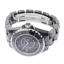 Chanel J12 H1634 33mm SS Black Dial Quartz Date Watch #C6212