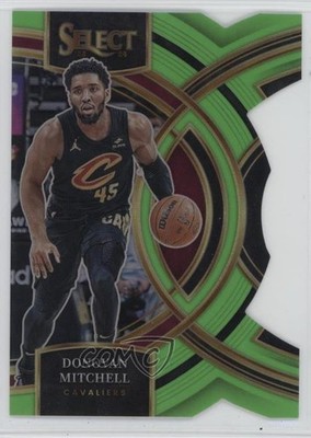 2023 Select Premier Level Neon Green Prizm Die-Cut 54/75 Donovan Mitchell 05jo