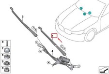 BMW 6 Gran Turismo G32 Wischerarm vorne links LHD 61617412648 NEU ORIGINAL