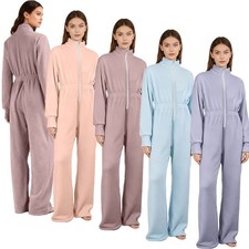 Womens Jumpsuit Contemporary Bodysuit Overalls Dancewear Ballet Leotard Zip