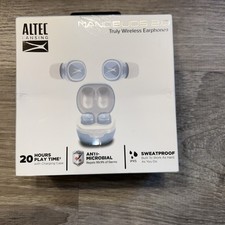 Altec Lansing NanoBuds 2.0 Headphones Icy Blue MZX5000PB-ICY Antibacterial