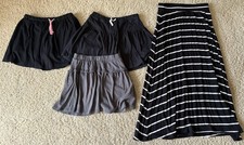 Lot of 4 Girls Long Skirt Skorts Size 10-12 Cat Jack Jumping Beans
