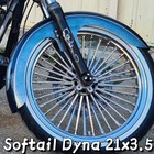21x3.5 Fat Spoke Front Wheel For Harley Dyna FXDWG Softail Fatboy FLSTF FLSTC