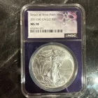 2011 (W) S$1 AMERICAN SILVER EAGLE Struck At West Point Mint NGC MS 70 Purple