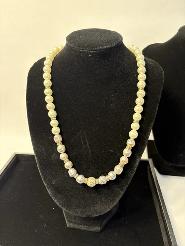 Christian Dior Vintage Simulato Pavè di Perle Strass